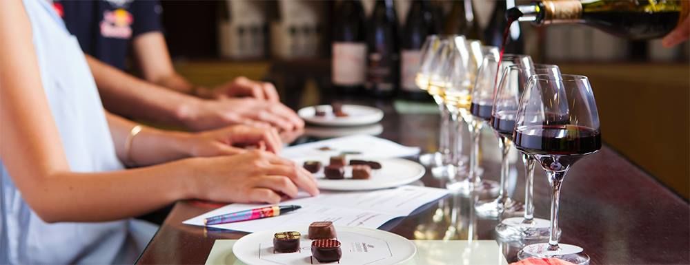 Atelier commenté Accord Vins & Chocolats à la Chocolaterie Castelain
