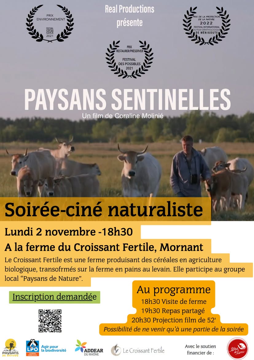 Soirée cinéma naturaliste : Paysans sentinelles_CroissantFertile_Mornant