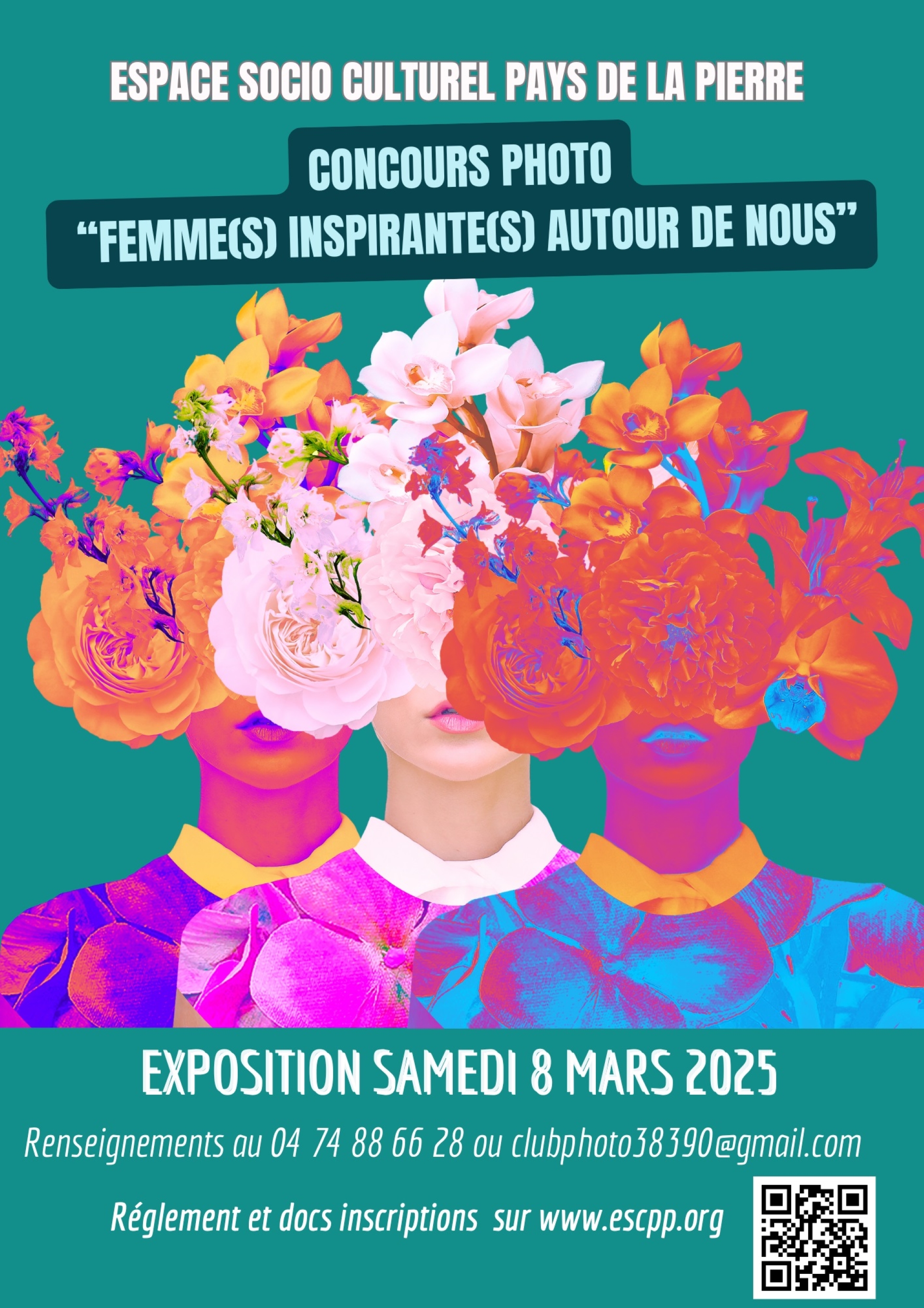 Affiche du concours photo 'Femme(s) inspirante(s) autour de nous' - Montalieu-V…