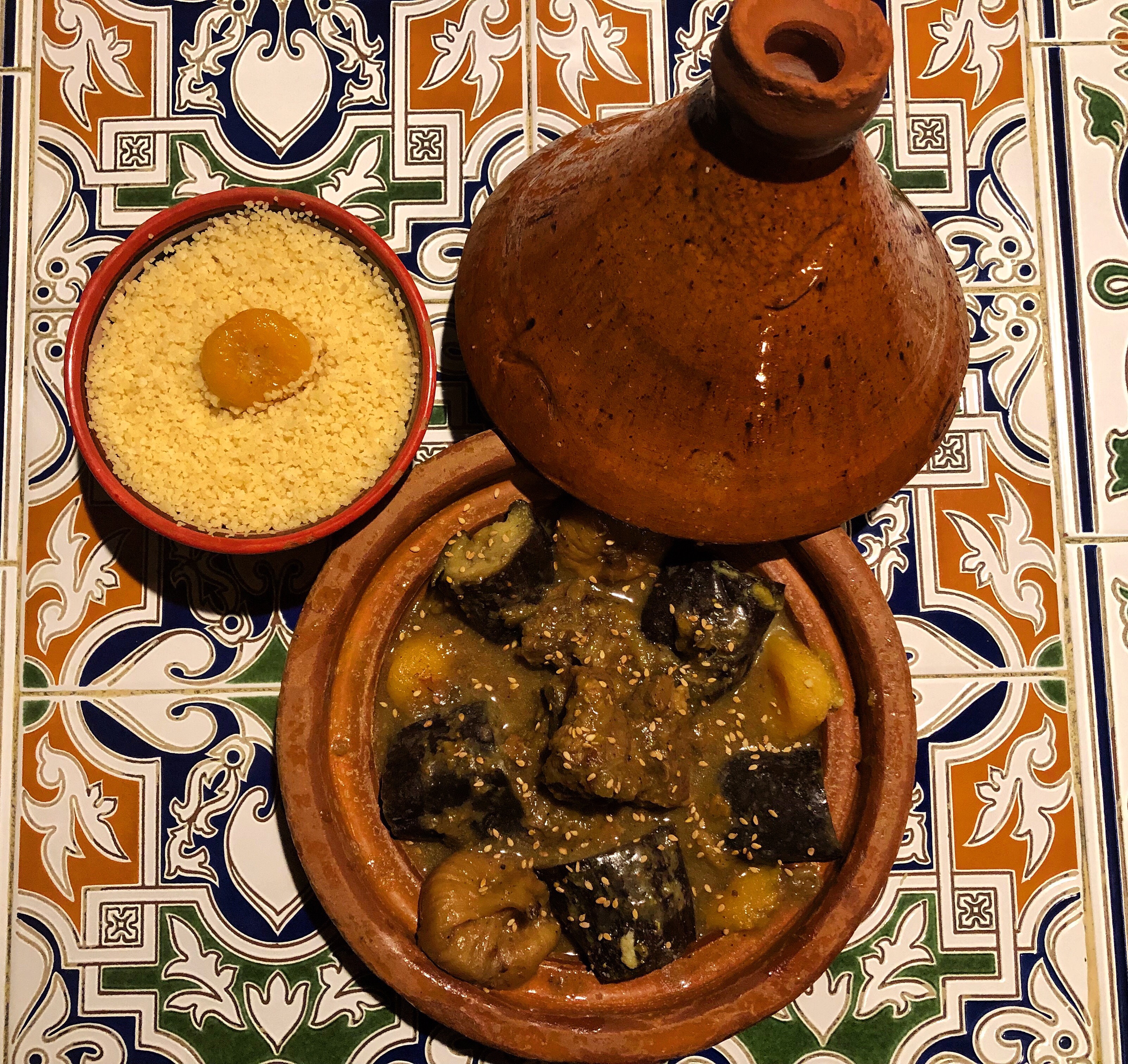 tajine agneau, figue, abricot