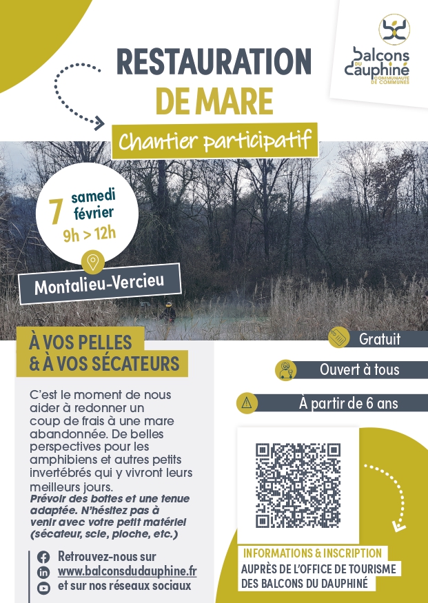 Sortie nature : restauration de mare - chantier participatif