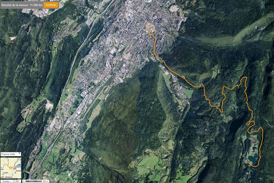 Tracé circuit vélo Oyonnax-Lac Genin