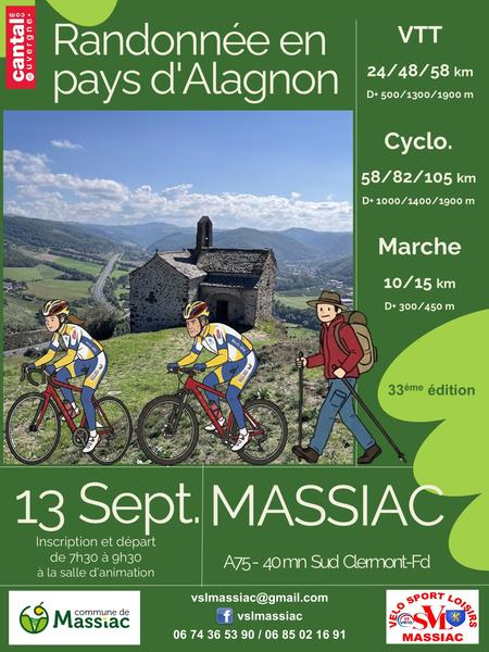 Randonnée cyclo, VTT, pédestre en Pays d'Alagnon
