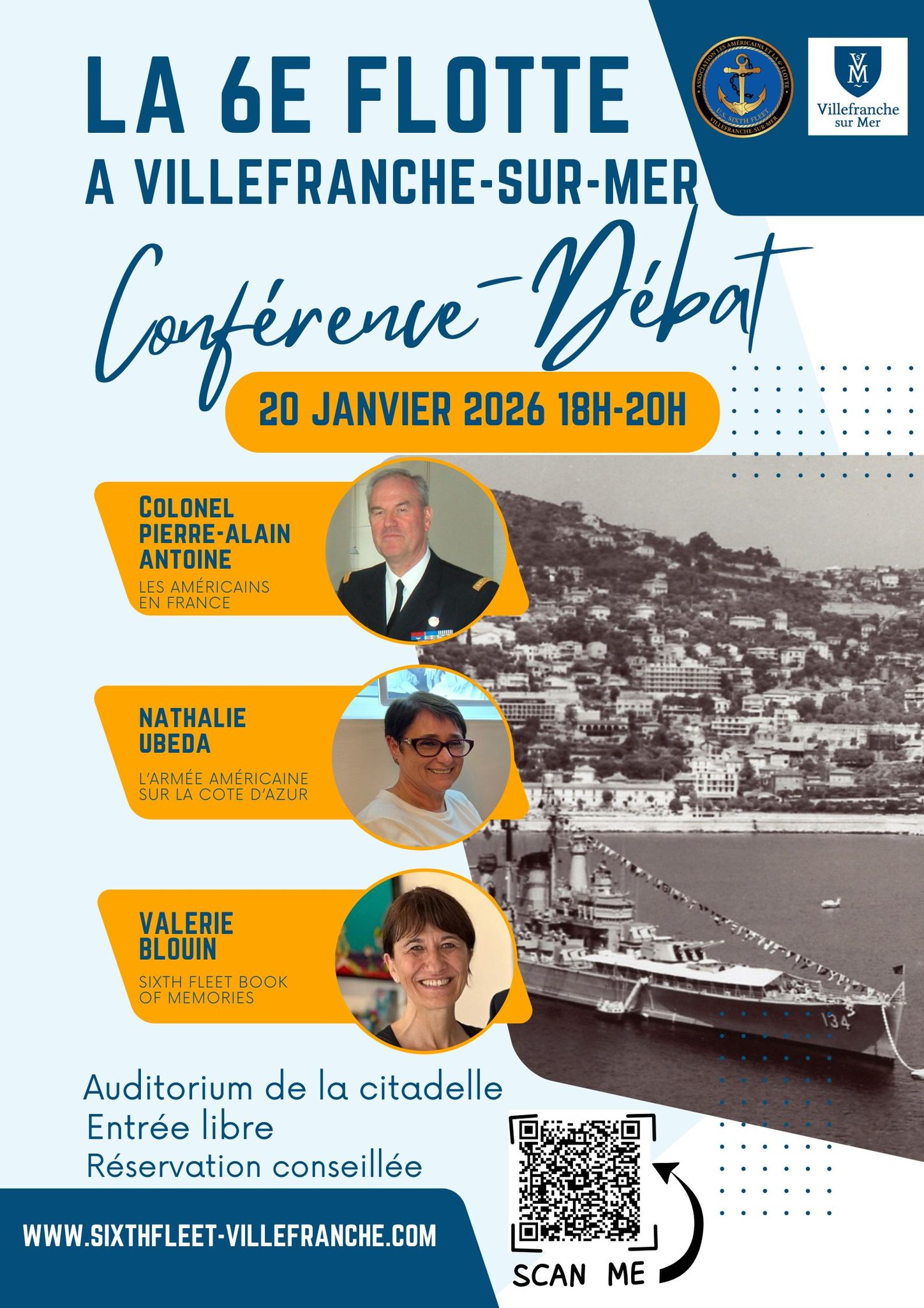 Conférence débat  Partager par Les Américains et la 6ème Flotte à Villefranche-sur-mer_Villefranche-sur-Mer