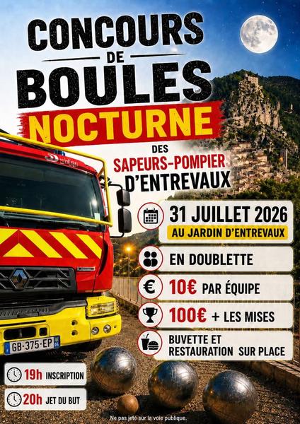 Concours de pétanque des pompiers