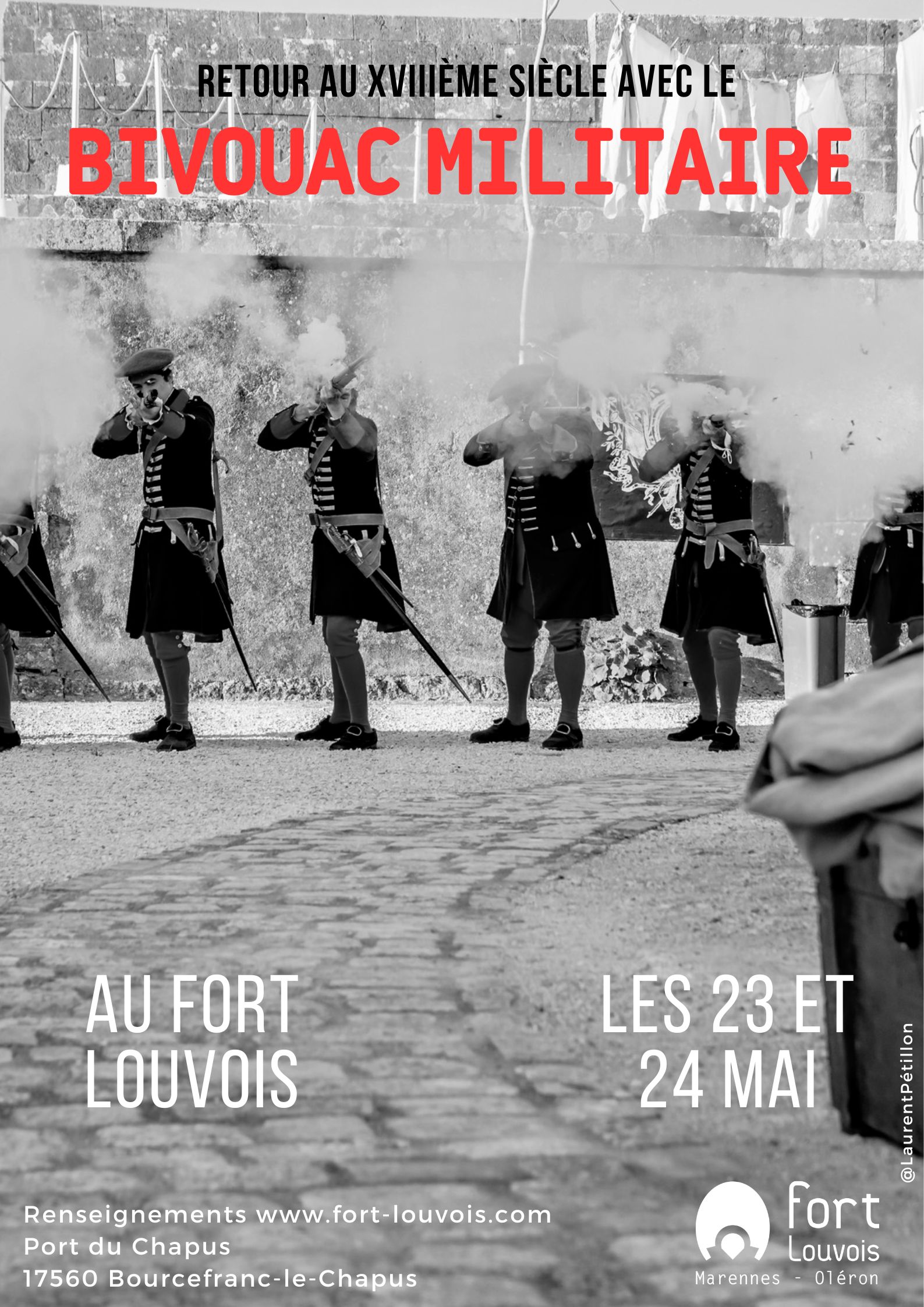 Bivouac militaire du 18eme siècle à Fort-Louvois