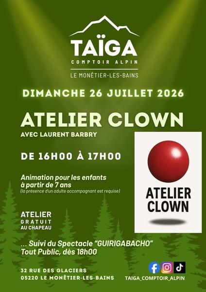 Clown show and workshop at the Taïga