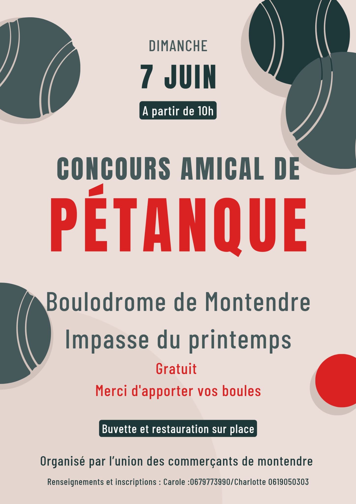 Concours amical de pétanque