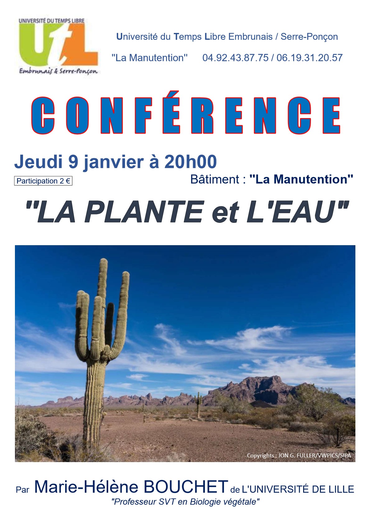 Conférence "La plante et l'eau"