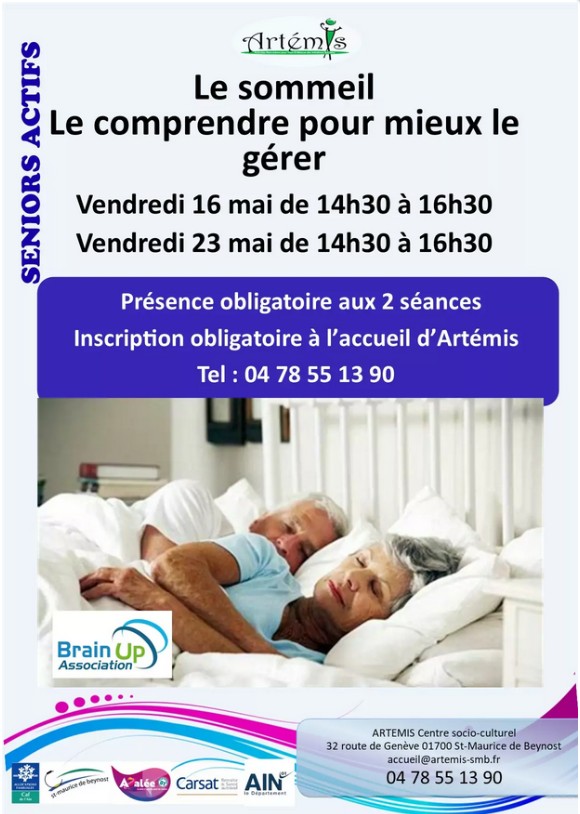 Seniors actifs: ateliers de prévention sur le sommeil avec CARSAT et ARTEMIS_Saint-Maurice-de-Beynost