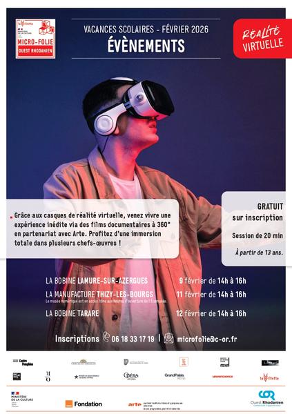 Micro-folie - VACANCES SCOLAIRES - Réalité VIRTUELLE