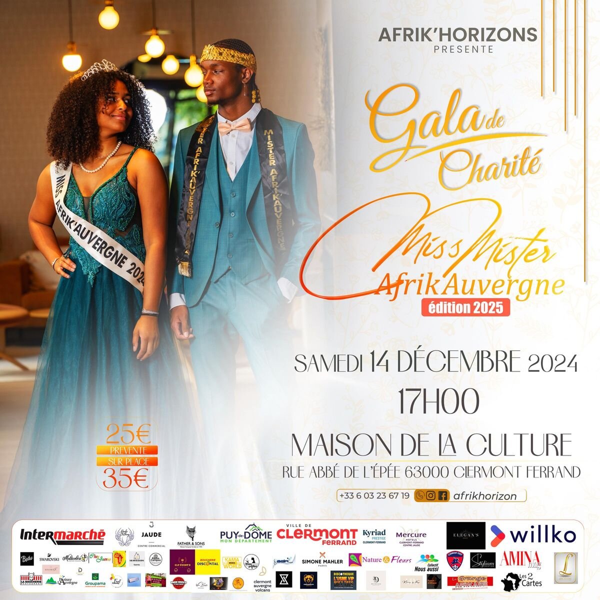 Gala de Charité Miss et Mister Afrik'Auvergne 2025 | Maison de la Culture