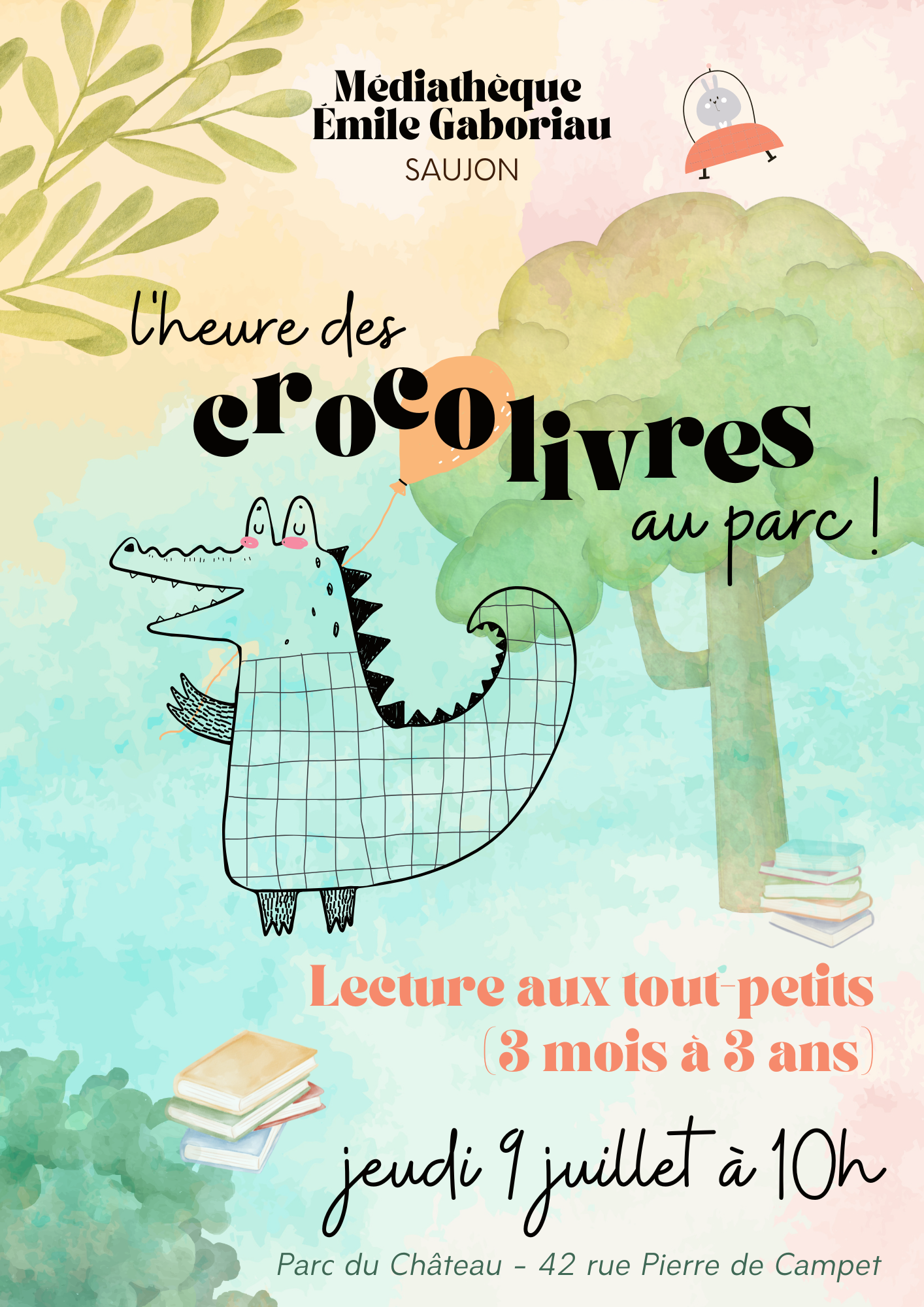 L'heure des crocos-livres au parc du château