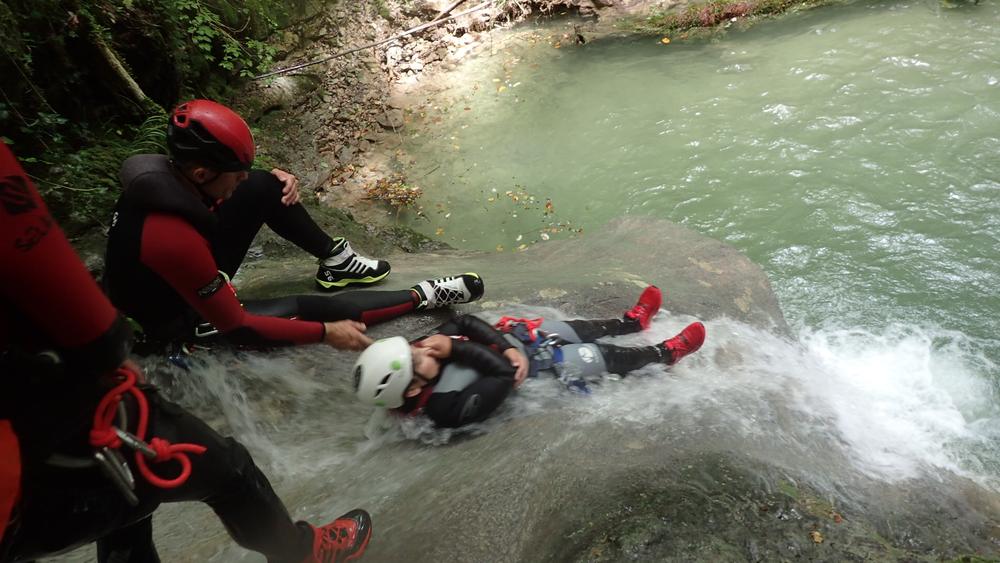 Canyon dans le Bugey avec Lézard des Bois