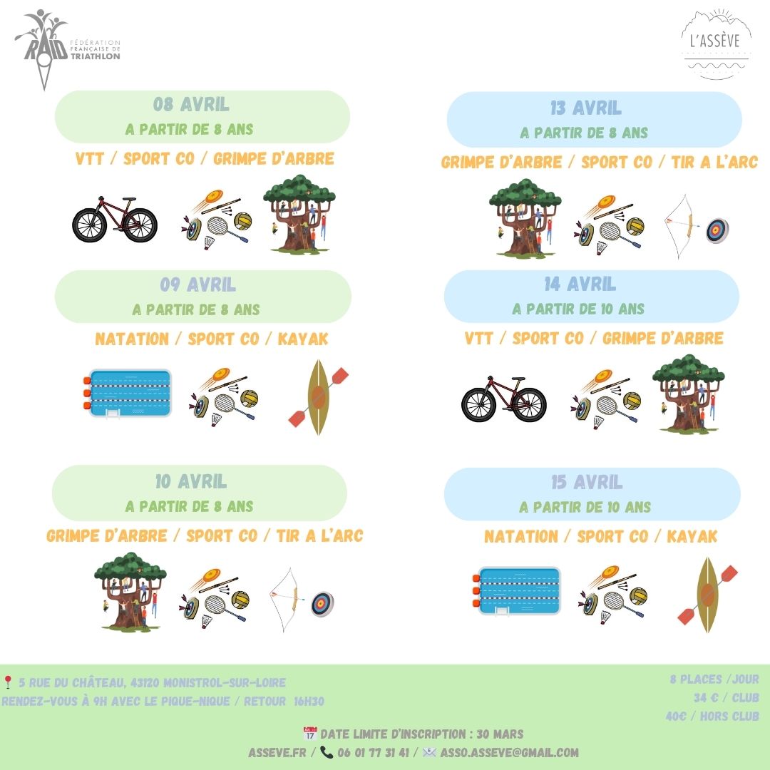 Stage raid aventure de printemps