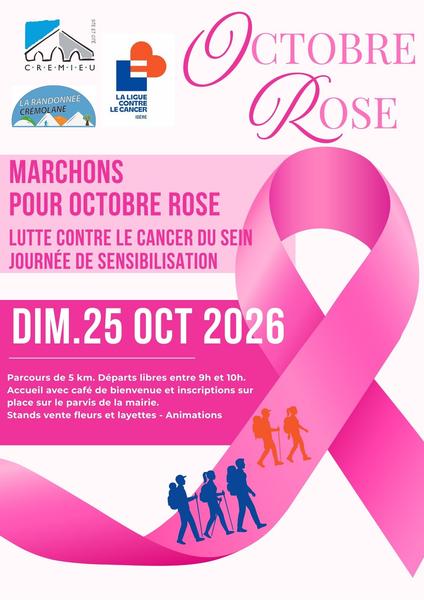Marche pour octobre rose à Crémieu_Crémieu