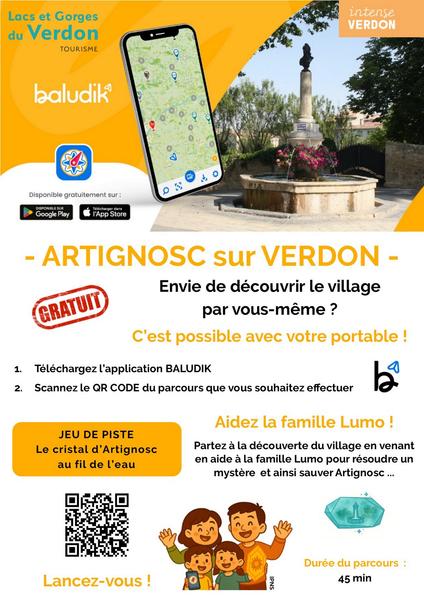 Jeu de Piste Baludik - Le cristal d'Artignosc au fil de l'eau_Régusse