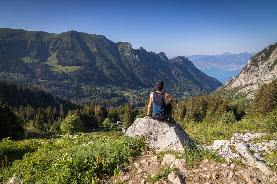 Vue Léman randonnée Novel GR5