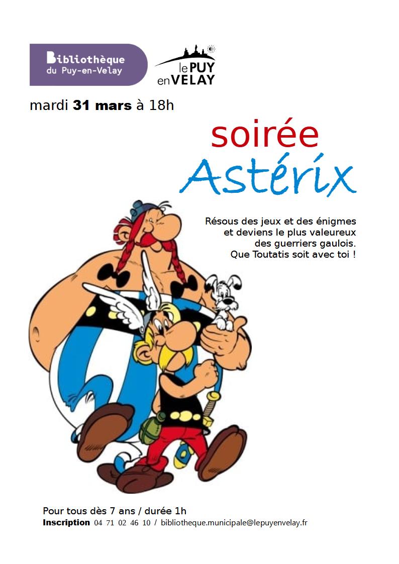 Bibliothèque du Puy-en-Velay : Soirée Astérix