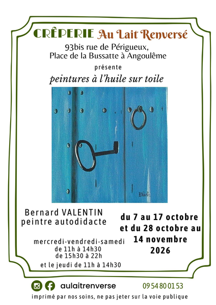 Exposition : peintures à l'huile sur toile