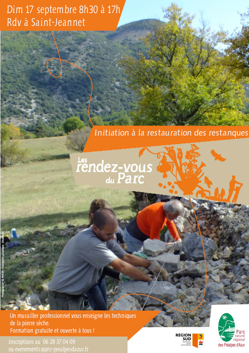 Affiche chantier intiation restauration restanque