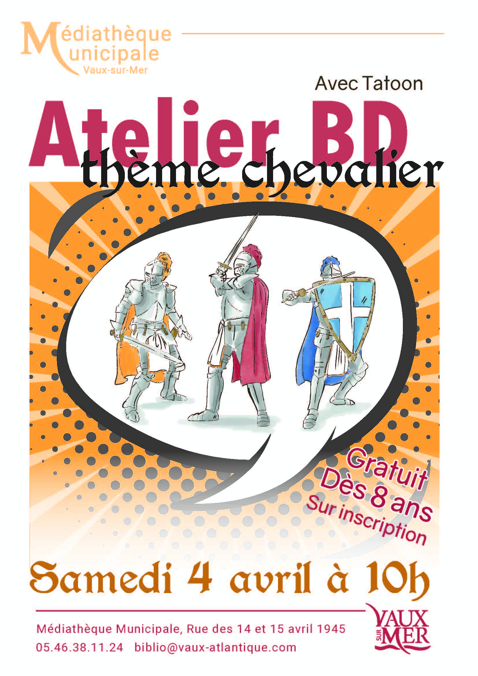 Atelier BD thème chevalier