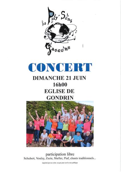 Concert avec Les Poly'sons Gascons_Gondrin