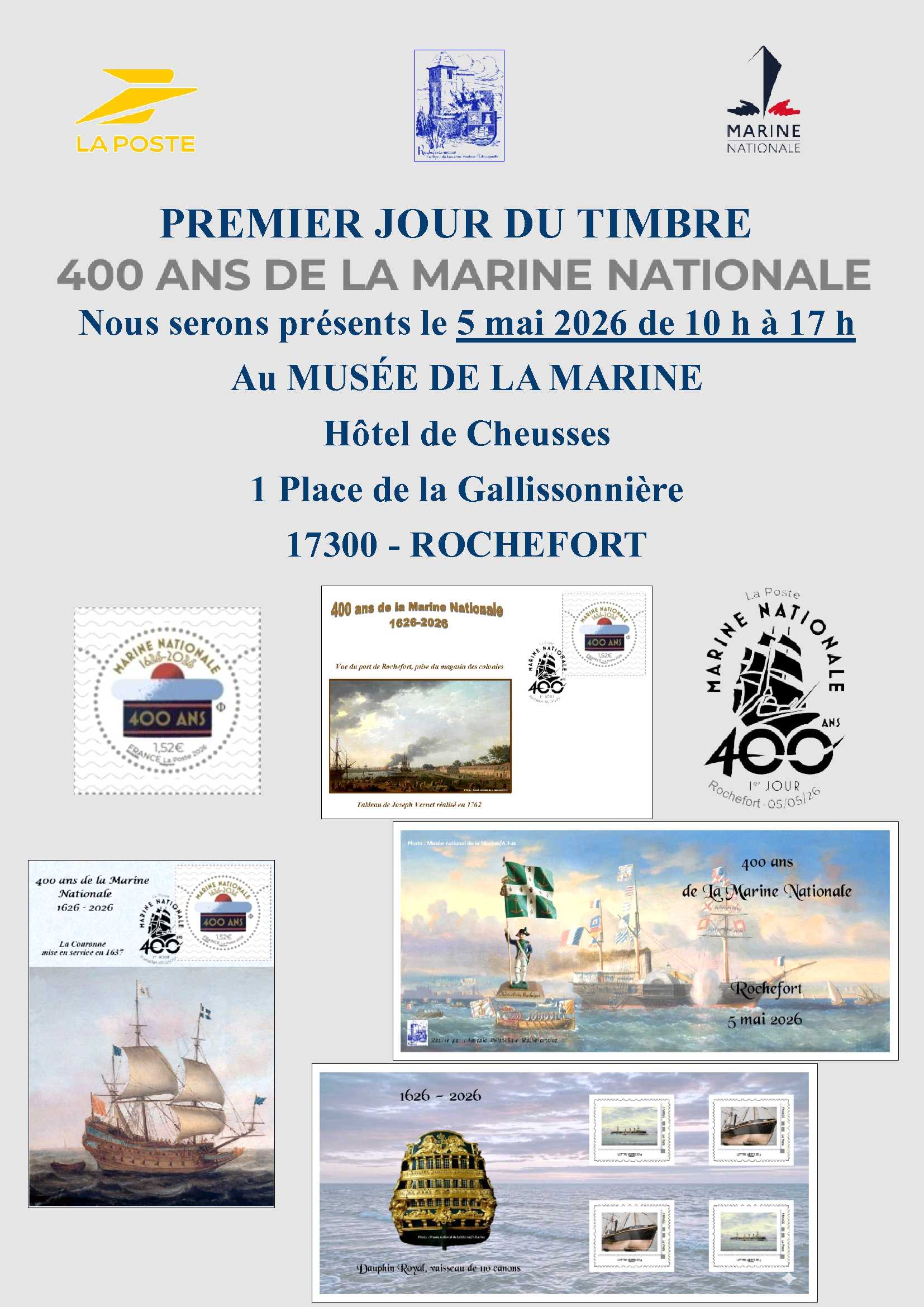 Evénement de lancement : timbre pour les 400 ans de la Marine Nationale