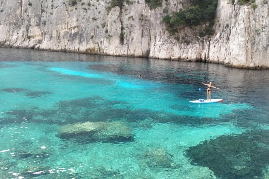 Stand Up Paddle Calanques Cassis : Port-Miou, Port-Pin, En-Vau