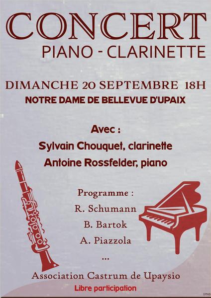 Journées Européennes du Patrimoine : concert clarinette et piano