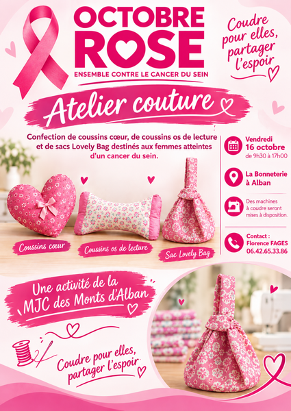 Atelier couture - Octobre rose