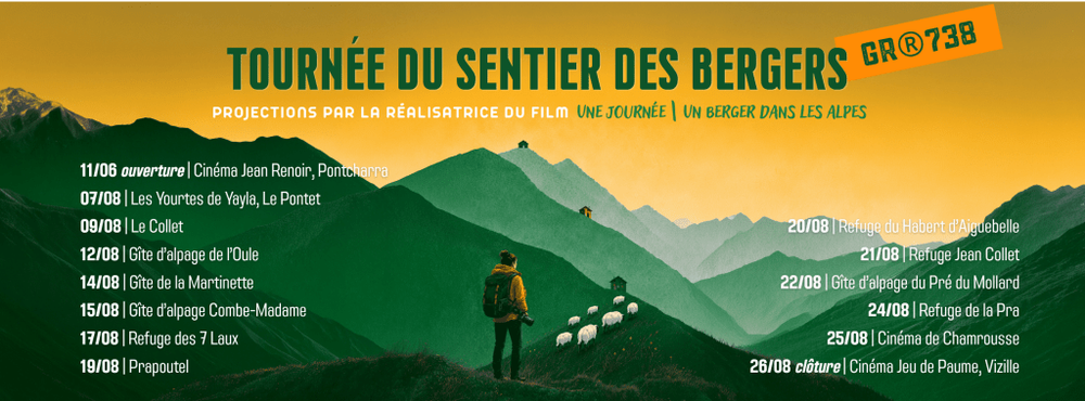 Projection du film : La tournée du Sentier des bergers - GR®738