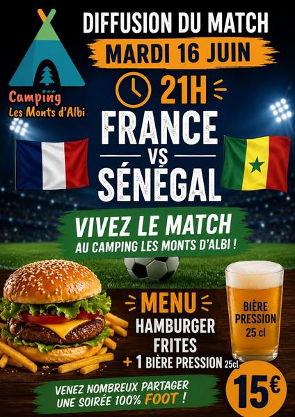 Diffusion du Mondial de foot 2026 au Camping des Monts d'Albi