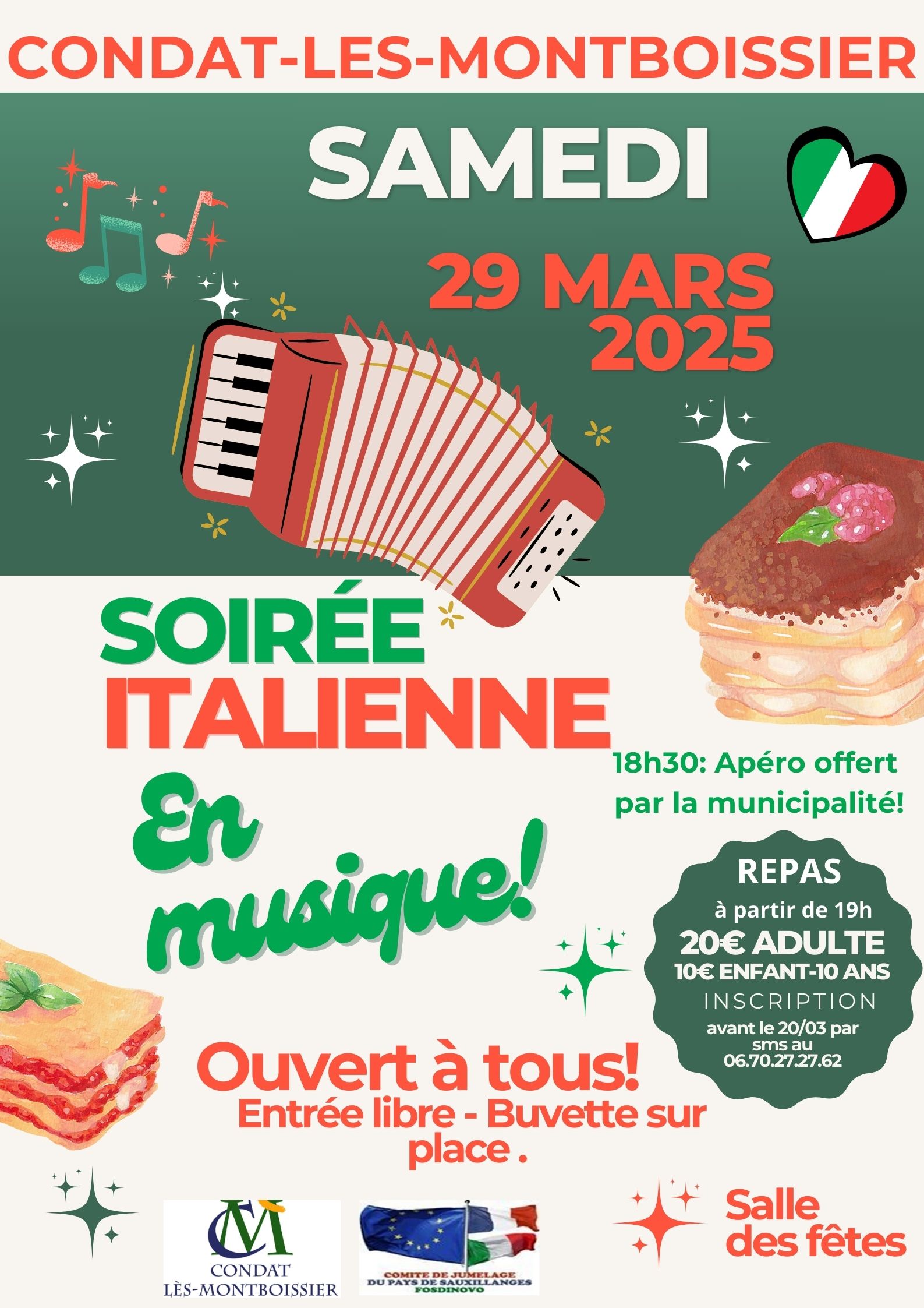 Soirée Italienne à Condat !