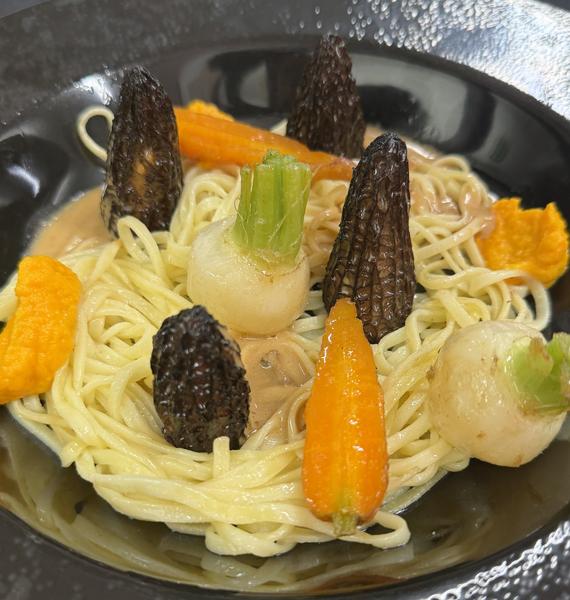 Morilles farcies à la volaille