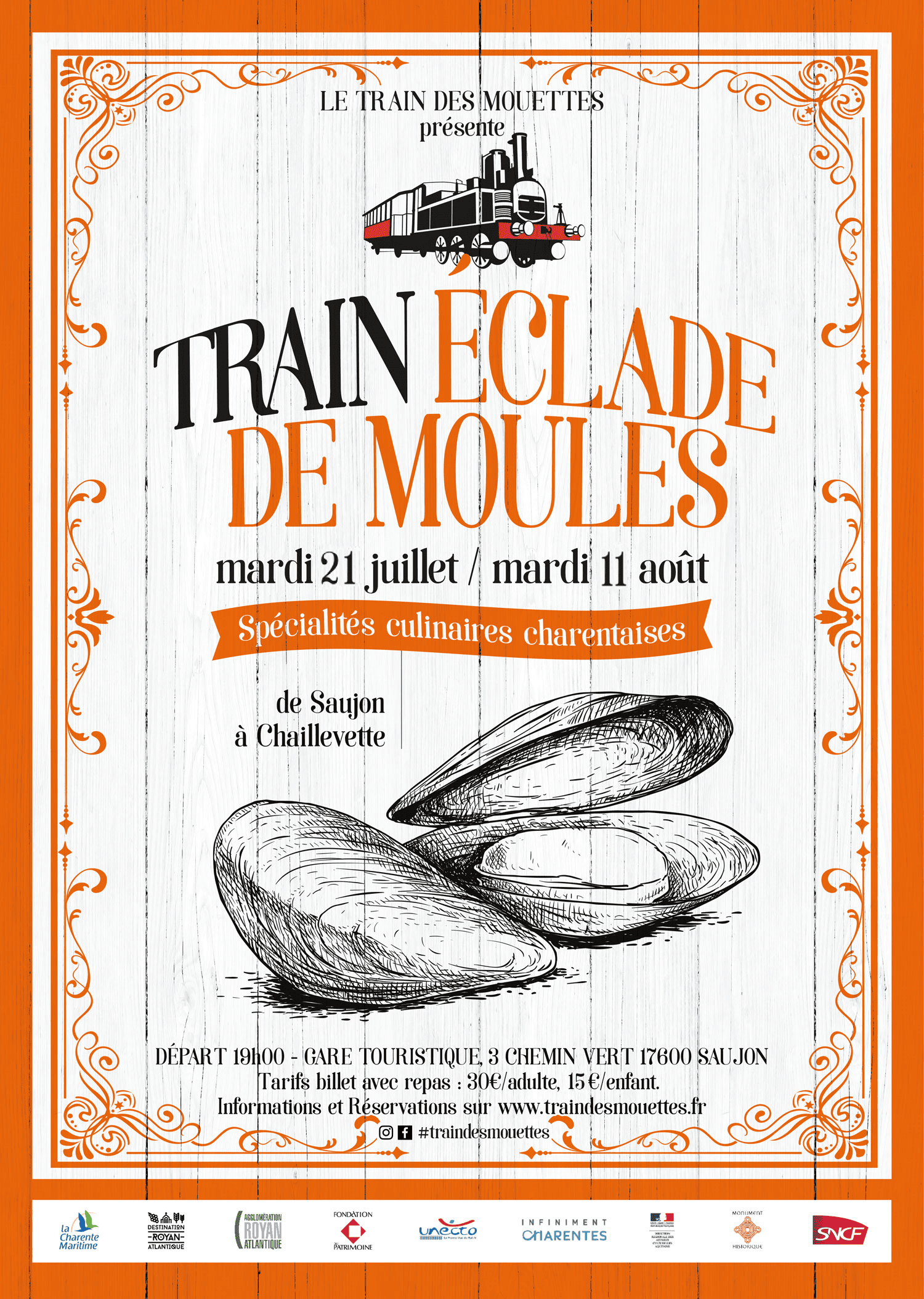 Train éclade de moules