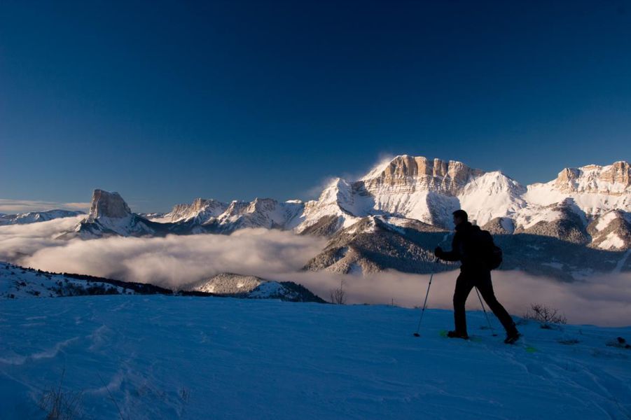 Mt Aiguille falaises hiver photo de Mathieu Dubois