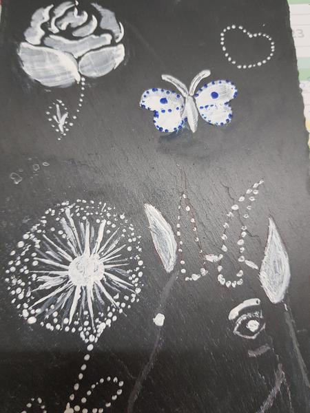 Atelier "Pointillage sur ardoise"
