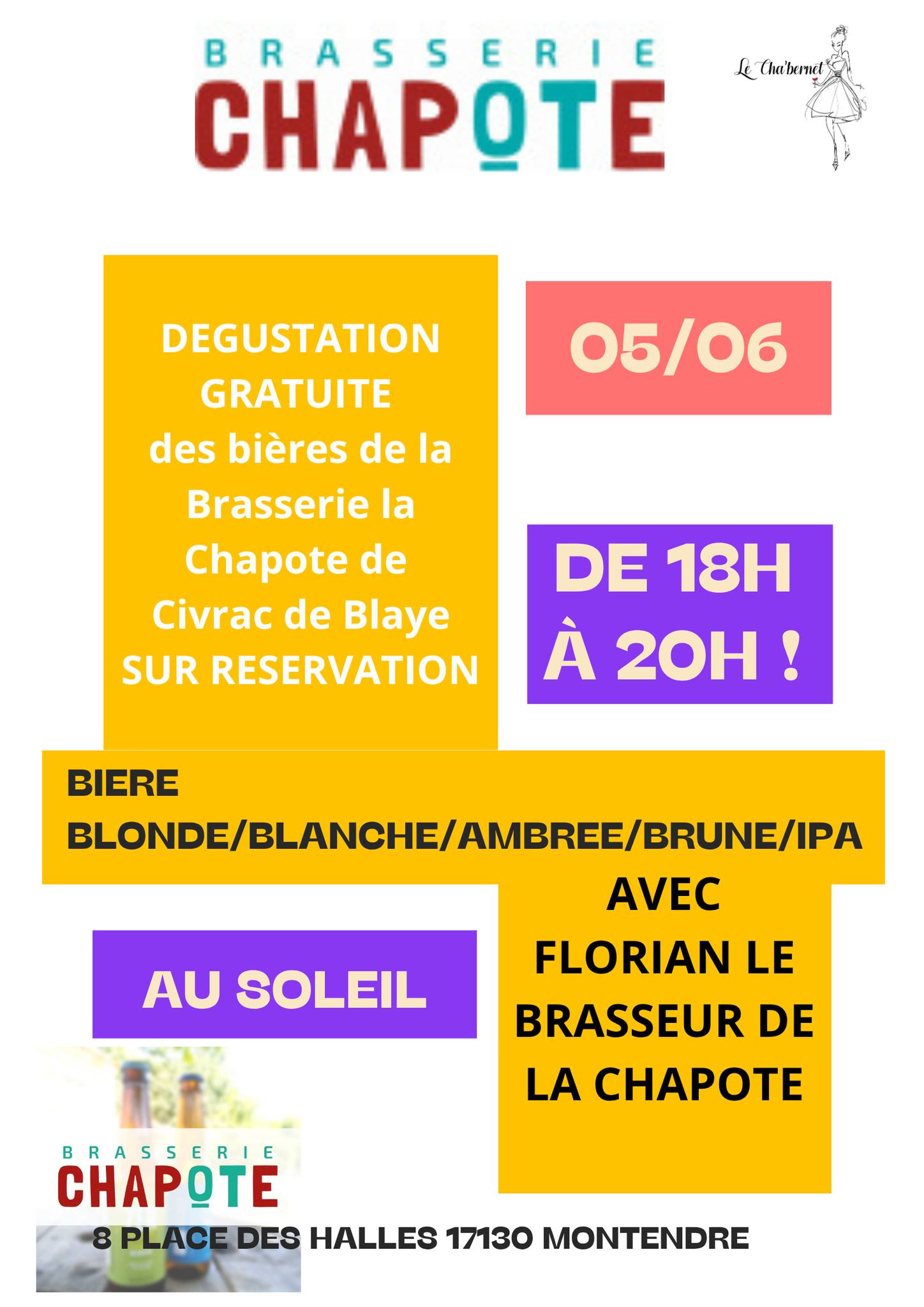Dégustation gratuite des bières de la brasserie la Chapote
