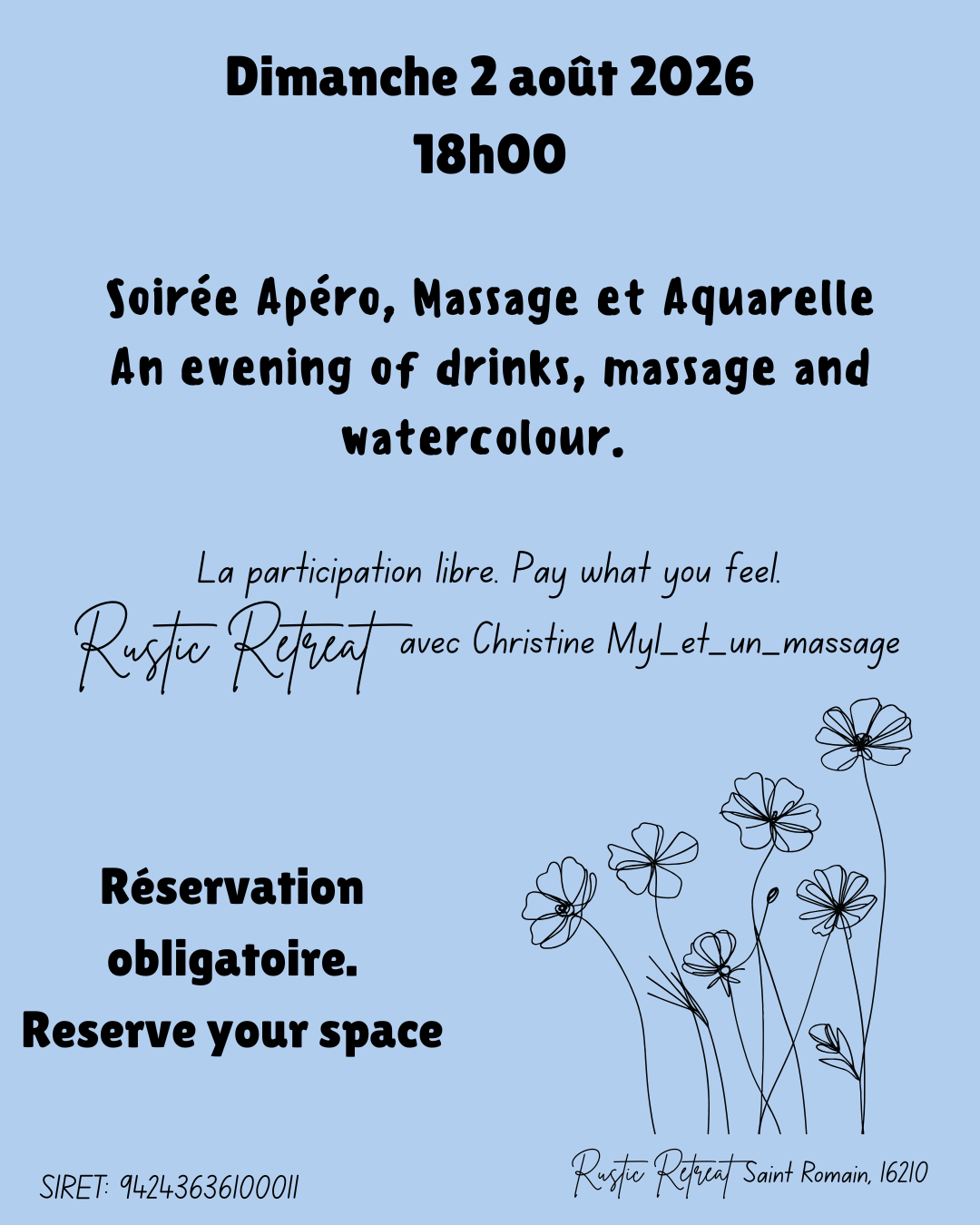 Soirée Apéro, Massage et Aquarelle