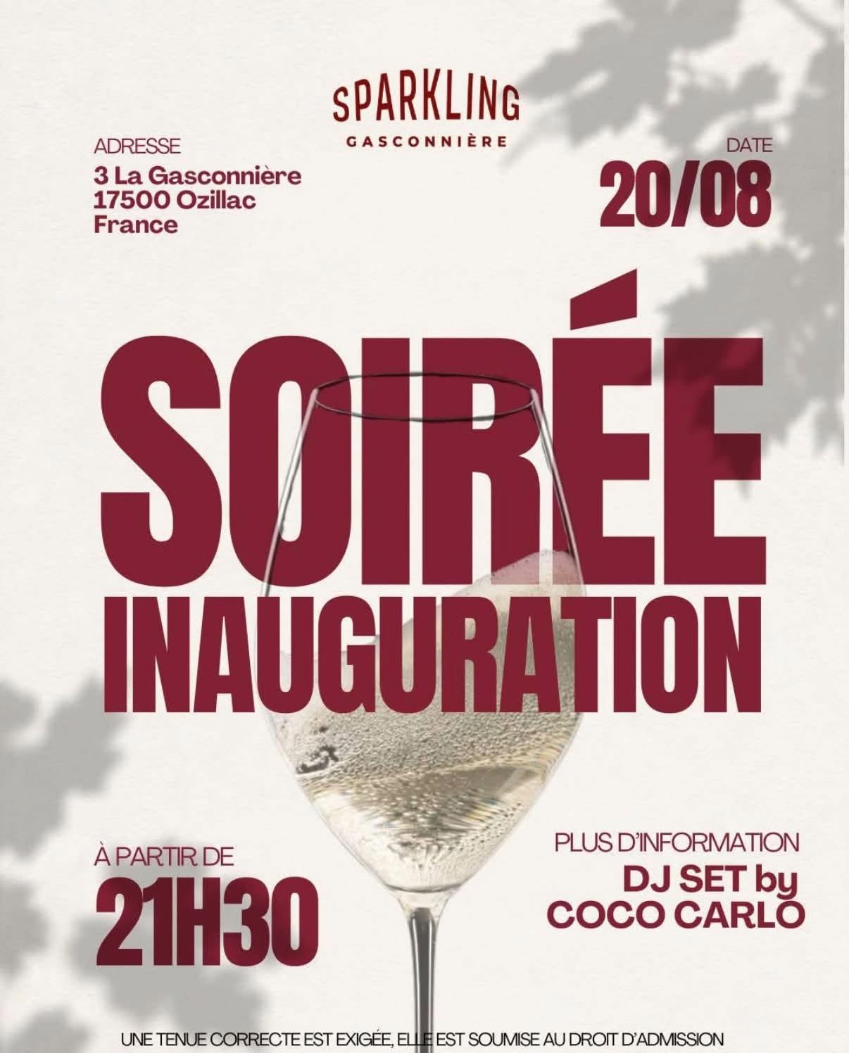 Soirée inauguration à la distillerie Sparkling Gasconnière