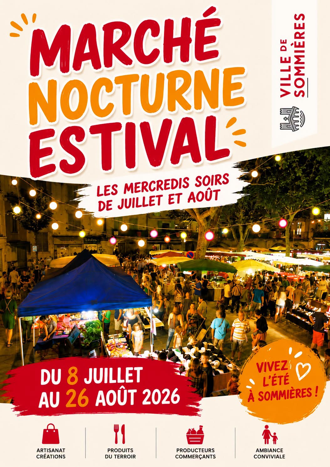 Marché nocturne de Sommières