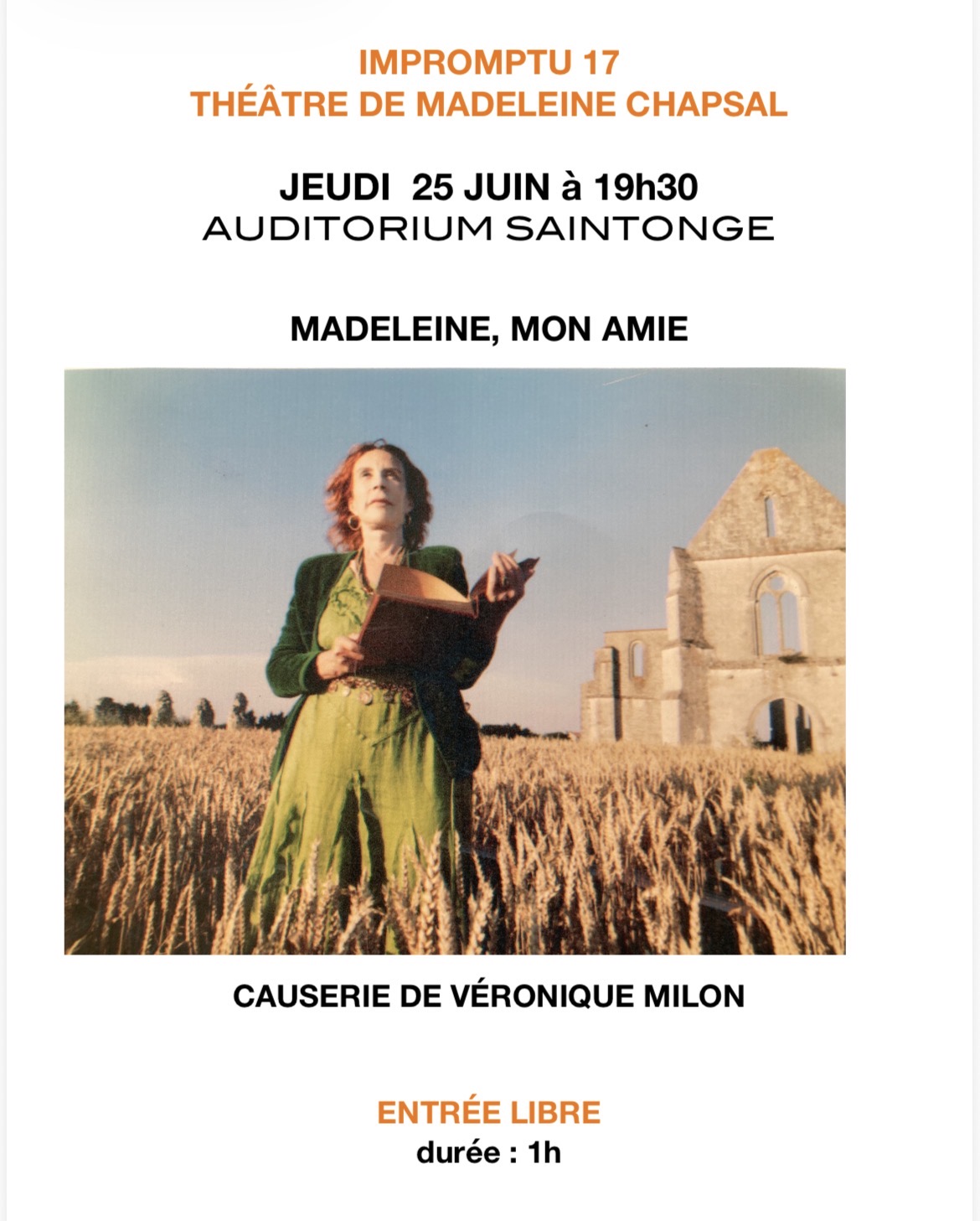 Causerie Madeleine Chapsal Mon Amie