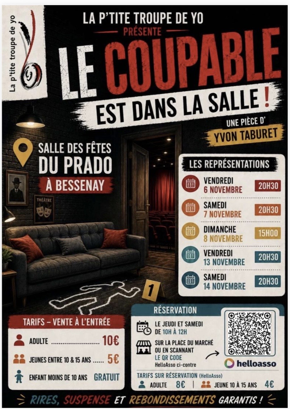 Pièce de théâtre: Le Coupable est dans la salle_Bessenay