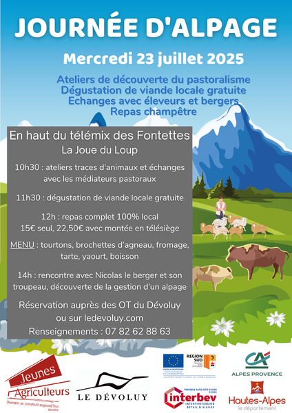 Journée d'alpage avec les Jeunes Agriculteurs_La Joue du Loup
