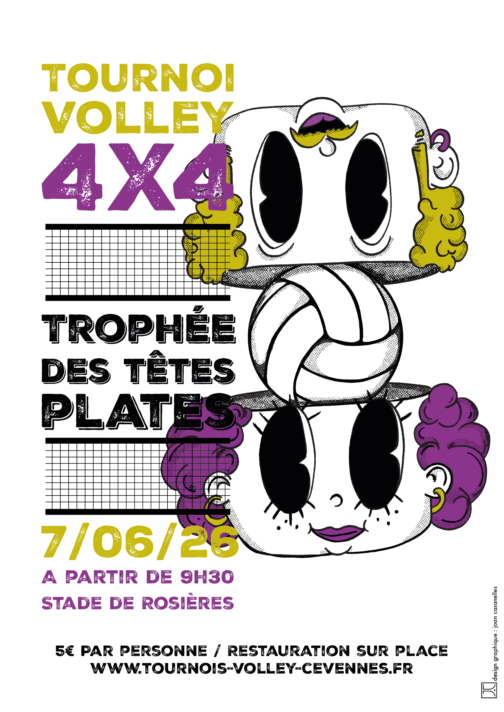 Tournoi de volley-ball : Trophée des têtes plates 2026