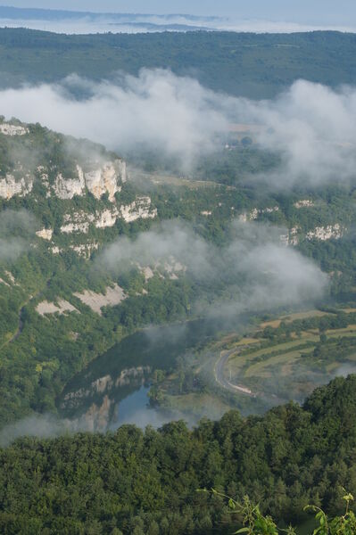 Vue panoramique rivière d'Ain