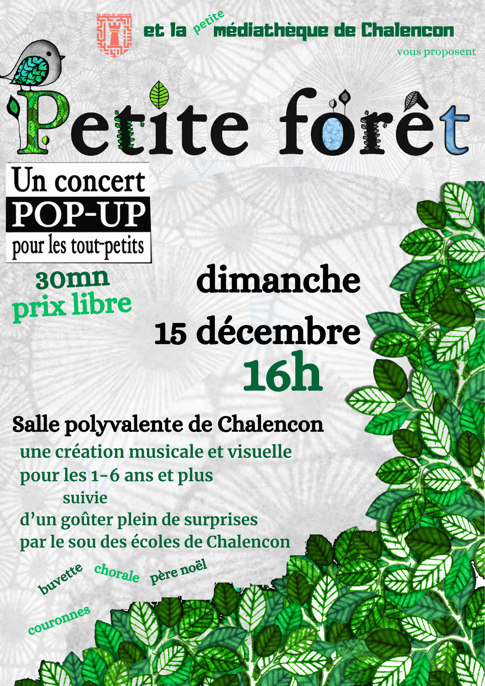 Events…Put it in your diary : Concert pop-up pour les tout-petits : Petite forêt