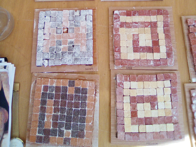 Petites mosaïques carrées