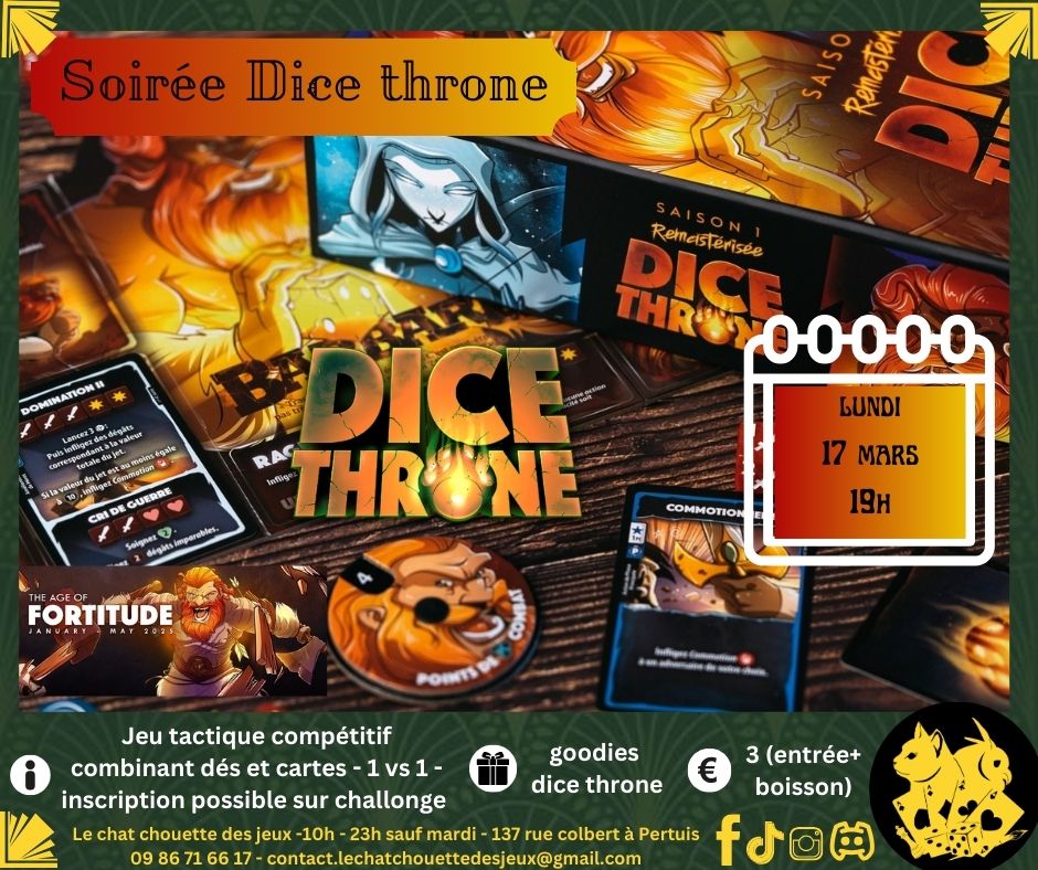 Soirée Dice throne